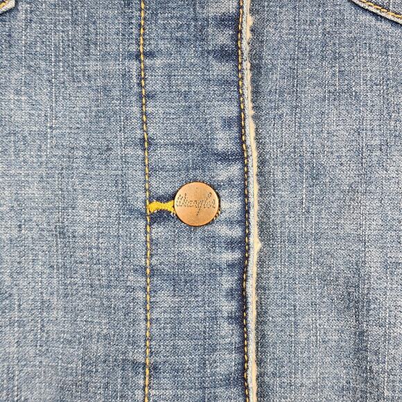 Wrangler Women's Retro Denim Jacket Sherpa Lined Western Large Excellent Cond. - Picture 4 of 13